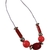 Colar longo de resina vermelho feminino na internet