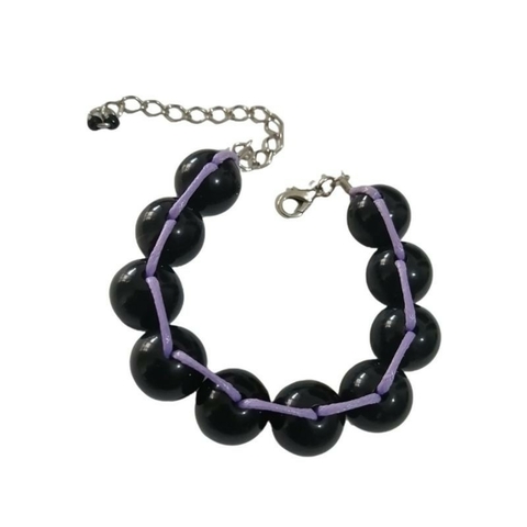 Pulseira Artesanal Contas Preta