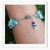 Imagem do Pulseira Artesanal Trançada Pedra Cascalho Verde Azul