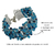 Pulseira Azul Feminina Bracelete Contas Miçangas