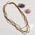 colar longo feminino canutilho dourado claro - VOCÊ PODE Bijuterias