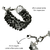 Pulseira Preta Unissex Bracelete feminino Preto Brilhante - loja online
