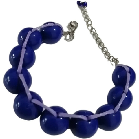 Pulseira Artesanal Contas Azul