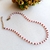Gargantilha branca vermelha Choker de miçangas - loja online