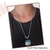 Imagem do Colar longo azul pingente flores