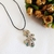 Colar feminino pingente grande strass