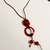 Imagem do Colar feminino longo Vermelho Esscuro Resina Você Pode