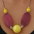 Colar de madeira amarelo feminino - comprar online