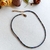 gargantilha unissex de miçangas azul brilhante Choker