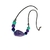 Colar de bolas feminino lilás colorido - comprar online