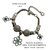 Pulseira Feminina Prateada com Pingentes - comprar online