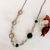 Colar feminino longo verde escuro - loja online