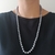 Colar feminino longo cinza miçangas - comprar online