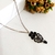 Corrente feminina pingente grande preto - comprar online