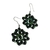 Brinco feminino verde mandala hippie