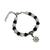 Pulseira Preta e Branca Timão Pingente - comprar online