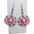 Brinco rosa feminino brinco de miçangas coloridas