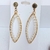 Brinco Longo Dourado Feminino Brinco de festa com cristais na internet