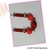 Colar longo de resina vermelho feminino