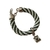 Pulseira Corda Verde Branco Pingente Coração