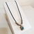 Colar longo hippie pingente azul unissex