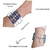 Bracelete Pulseira Contas Branca Azul Artesanal - comprar online