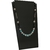Colar feminino de pedras naturais verde turquesa preto