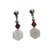Brinco Feminino Vermelho e branco Madrepérola