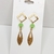 Brinco feminino Dourado Verde Brinco com cristal na internet