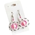Brinco rosa feminino brinco de miçangas coloridas