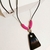 Colar Maxxi Feminino Preto Rosa - loja online