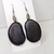 Brinco Madeira Preto Feminino Brinco Grande Preto - comprar online