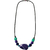 Colar de bolas feminino lilás colorido
