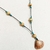 Colar unissex hippie madeira pingente concha - comprar online