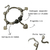 Pulseira Feminina Prateada Pingentes - comprar online
