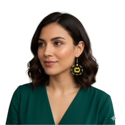 Brinco miçanga mandala brinco colorido feminino