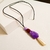 Imagem do colar feminino de resina colar longo pêndulo feminino colar longo f