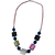 Colar longo feminino quadrado resina colar azul - comprar online