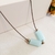 Gargantilha feminina azul claro resina - comprar online