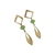 Brinco feminino Dourado Verde Brinco com cristal na internet