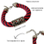 Pulseira Corda Vermelha Preta Unissex - comprar online