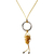Colar Amarelo Feminino Pingente Argola Grande - comprar online