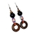 Brinco Africano feminino Brinco longo madeira