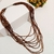 colar dourado feminino colar de canutilho