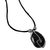 Colar longo preto unissex pedra natural - loja online