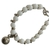 Pulseira Branca Pingente Metal