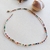 Gargantilha de miçangas coloridas Choker colorido