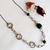 Colar feminino longo verde escuro