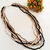 Colar feminino longo miçangas terracota - VOCÊ PODE Bijuterias