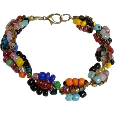 Pulseira Dourada Contas